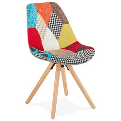 Alterego Chaise design 'LUCY' en tissu style patchwork LUCY