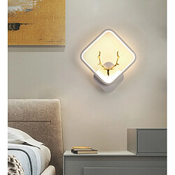 Acheter Stoex Lampe Murale Carrée Blanche Applique Murale Led Applique Murale D'Intérieur Moderne Pour Salon, Chambre À Coucher, Balcon, Blanc Chaud