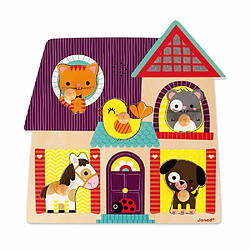 Puzzle en bois musical Mes petits compagnons 5 pièces - Janod