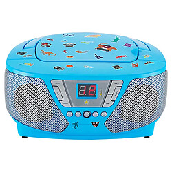 Bigben Interactive Bigben Interactve - Lecteur radio cd portable Bleu + Stickers