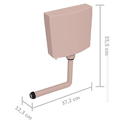 vidaXL Réservoir de toilette avec entrée d'eau inférieure 3/6 L Saumon pas cher