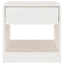 Acheter Maison Chic Table de chevet,Table de nuit,Table d'appoint pour salon Blanc 40x31x40 cm Bois de pin massif -MN57068