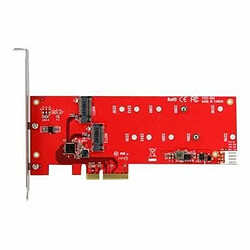 STARTECH Carte contrôleur PCI Express pour 2 SSD M.2 NGFF - Adaptateur PCIe vers 2x SSD SATA III 6 Gb/s