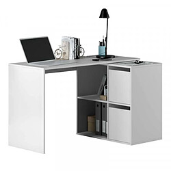 Dansmamaison Bureau d'angles 2 portes + 2 niches Blanc - DAPATA