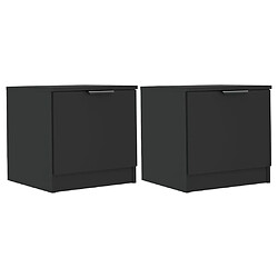 vidaXL Tables de chevet 2 pcs Noir 40x39x40 cm