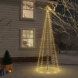 vidaXL Sapin de Noël avec piquet Blanc chaud 310 LED 300 cm 