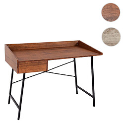 Mendler Table de chevet HWC-J97, table de maquillage, tiroir structure 3D 98x114x60cm MVG-certifié ~ brun