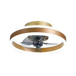 Universal Lampe ventilateur de plafond 50cm Lampe ventilateur dimmable pour salon, chambre à coucher, chambre d'enfant (dorée, 50cm) 