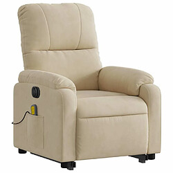 Avis Maison Chic Fauteuil Relax pour salon, Fauteuil inclinable de massage électrique crème -GKD94919