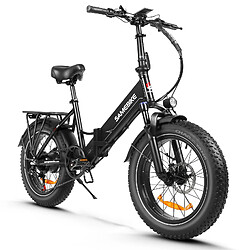 Vélo Électrique SAMEBIKE LOTDM200-II - Moteur 500W Batterie 48V13Ah Autonomie 40KM Freins à Disque Mécaniques - Noir pas cher