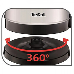 Bouilloire Electrique TEFAL KI150D10 Dialog sans fil inox, 1,7 L, Résistance cachée, Filtre anticalcaire, Base pivotante 360°- Inox