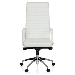 Chaise de bureau / Fauteuil de direction LENGA cuir blanc hjh OFFICE 