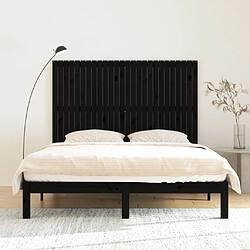 Avis Maison Chic Tête de lit scandinave pour lit adulte,Meuble de chambre murale Noir 166x3x110 cm Bois massif de pin -MN65890