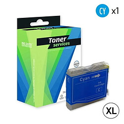 TONER SERVICES Compatible Brother LC985 Cartouche Cyan LC985C (Terre) 