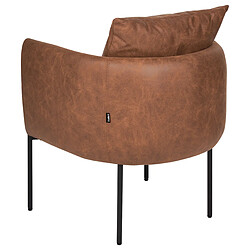 Beliani Fauteuil Cuir PU Marron MALMOS pas cher