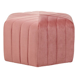 Beliani Pouf en velours rose d 53 cm MURIETTA