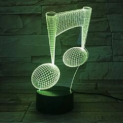 Wewoo Lampe Note de musique 3D Visual Light Touch coloré de table décorative changeante LED Night pas cher