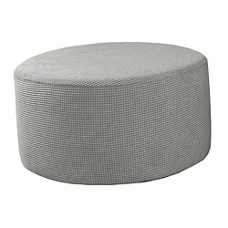 Avis Housses De Pouf Housse De Repose-pieds Ronde Amovible Gris