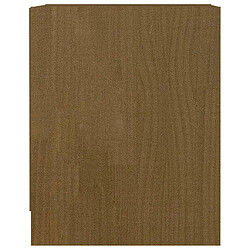 Acheter vidaXL Table de chevet Marron miel 35,5x33,5x41,5cm Bois de pin massif