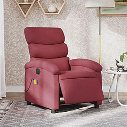 Maison Chic Fauteuil Relax pour salon, Fauteuil de massage inclinable électrique Rouge bordeaux Tissu -GKD48711