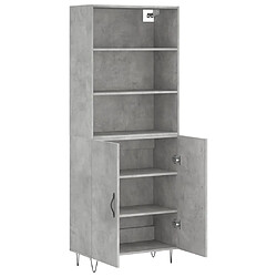 Acheter Maison Chic Buffet,Meuble de Rangement,commode pour salon,Cuisine Gris béton 69,5x34x180 cm Bois d'ingénierie -MN16233