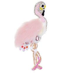 Swan Perles Strass Applique Coudre sur Sequin Patch Vêtements Accessoires Rose pas cher