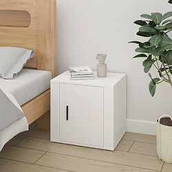 Maison Chic Table de chevet Table de Nuit Meuble de Rangement Blanc 50x39x47 cm 