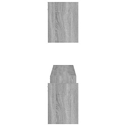 vidaXL Étagères murales 2pcs Sonoma gris 100x15x20cm Bois d’ingénierie pas cher