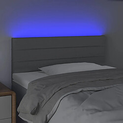 Avis Maison Chic Tête de lit scandinave à LED,meuble de chambre Gris clair 100x5x78/88 cm Tissu -MN35504