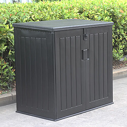 Coffre de Rangement Jardin en Résine Gardiun Soften 775 L Fermeture Amortisseur à Gaz 116x71x109/112,5 cm Noir