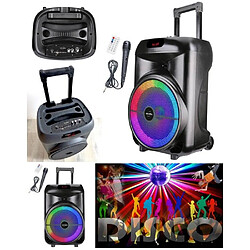 ENCEINTE SONO PORTABLE PARTY KARAOKE BLUETOOTH 700W MOBILE USB TWS LED RGB MSD Radio Fm MICRO + TELECOMMANDE 