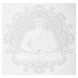 Sticker Déco Bouddha 40x40cm Gris 