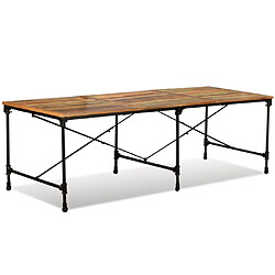 Avis vidaXL Table à manger Bois de récupération massif 240 cm