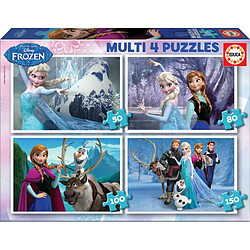 puzzles X 4 - La reine des neiges - 50+80+100+150 - Educa Borras 