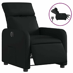 Maison Chic Fauteuil Relax pour salon, Fauteuil inclinable électrique Noir Similicuir -GKD12206