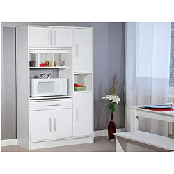 Vente-Unique Buffet de cuisine MADY - 5 portes & 1 tiroir - Coloris blanc