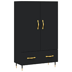 vidaXL Buffet haut noir 69,5x31x115 cm bois d'ingénierie