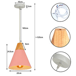 Stoex Lampe À Suspension Moderne Rose Suspension Luminaire Nordique Lustre Rétro Abat-Jour en Métal Ampoule E27 Suspension Intérieure pas cher