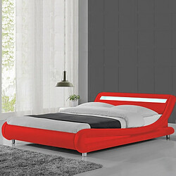 Meubler Design Lit Led Design Julio - Rouge - 160x200 