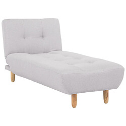 Beliani Chaise longue en tissu gris clair ALSTEN