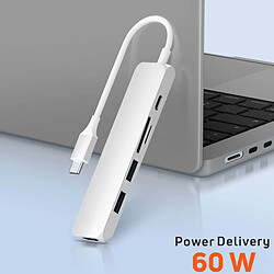 Avis Hub USB-C vers HDMI, 2x USB, USB-C 60W, Lecteurs carte Satechi Argent