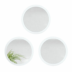 Mpc Ensemble De 3 Miroirs 50 Cm Blancs Mat