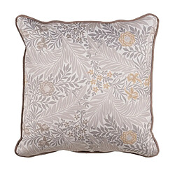 BigBuy Home Coussin Flowers Beige Fleurs 50 x 10 x 50 cm