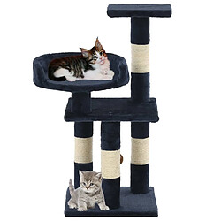 Arbre à chat avec griffoirs,niche pour chat en sisal 65 cm Bleu -MN24319