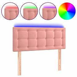 Maison Chic Tête de lit scandinave à LED,meuble de chambre Rose 100x5x78/88 cm Velours -MN20481