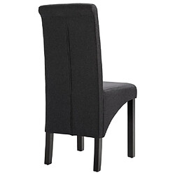 Acheter vidaXL Chaises à manger lot de 4 gris foncé tissu