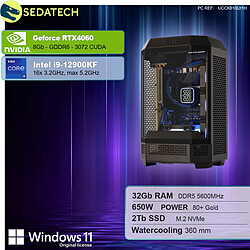 Sedatech PC Gamer Tower • Intel i9-12900KF • RTX4060 • 32Go DDR5 • 2To SSD M.2 • Windows 11