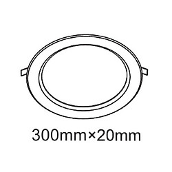 Inspired Downlight encastré rond 12 pouces 24W blanc naturel 4000K, 2000lm, White Frame, Inc. Driver