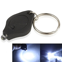 Wewoo Mini lampe torche LED noir Mini de poche Porte clés