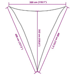 vidaXL Voile d'ombrage 160 g/m² Crème 3x4x4 m PEHD pas cher